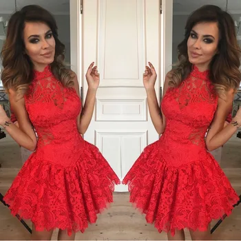 BGW High Neck Sleeveless Lace Cut Out A Line Solid Color Mini Cocktail Dresses Zipper Back 2019 Cocktail Party Dress
BGW High Neck Sleeveless Lace Cut Out A Line Solid Color Mini Cocktail Dresses Zipper Back 2019 Cocktail Party Dress