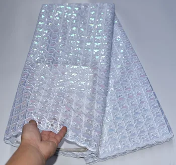 White Sequins Lace Fabric High Quaity African Handcut Organza Lace fabric French Tulle Sequins Nigerian Net lace fabrics F5-52
White Sequins Lace Fabric High Quaity African Handcut Organza Lace fabric French Tulle Sequins Nigerian Net lace fabrics F5-52