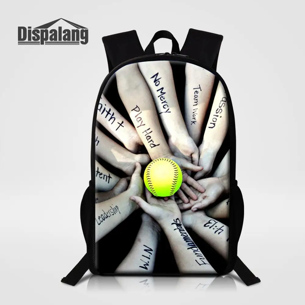 

Dispalang Boy Cool School Backpack Baseball Print Bookbag Basketball Schoolbag Football Mochila Escolar Male Soccer Shoulder Bag