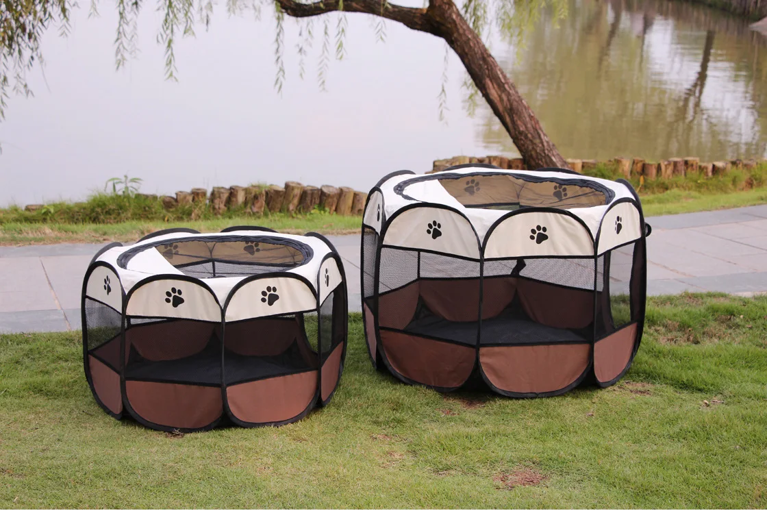 Generic Portable Folding Pet Tent Dog House Octagonal Cage For Cat Tent