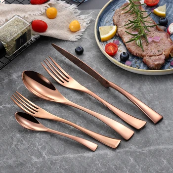 20 Pcs / Set Stainless Steel Black Rose Gold Cutlery Set Cutlery Cutlery Silverware with Salad Dessert Fork Cutlery Set
20 Pcs / Set Stainless Steel Black Rose Gold Cutlery Set Cutlery Cutlery Silverware with Salad Dessert Fork Cutlery Set