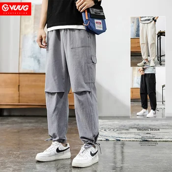 Pants Men's Spring and Summer Straight Movement Loose Leisure Tooling Thin Nine Trousers-Music of the Tide
Pants Men's Spring and Summer Straight Movement Loose Leisure Tooling Thin Nine Trousers-Music of the Tide