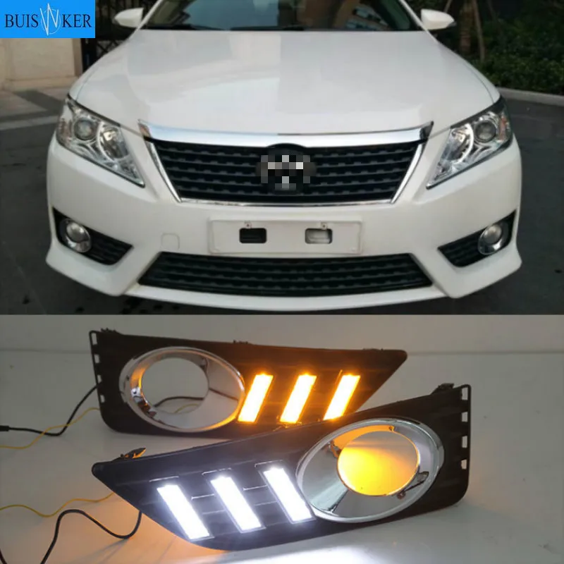Дневные ходовые огни для Toyota Camry 2012 Светодиодный дневные ходовые огни, противотуманные фары с желтым поворотным сигналом, 1 комплект
Дневные ходовые огни для Toyota Camry 2012 Светодиодный дневные ходовые огни, противотуманные фары с желтым поворотным сигналом, 1 комплект