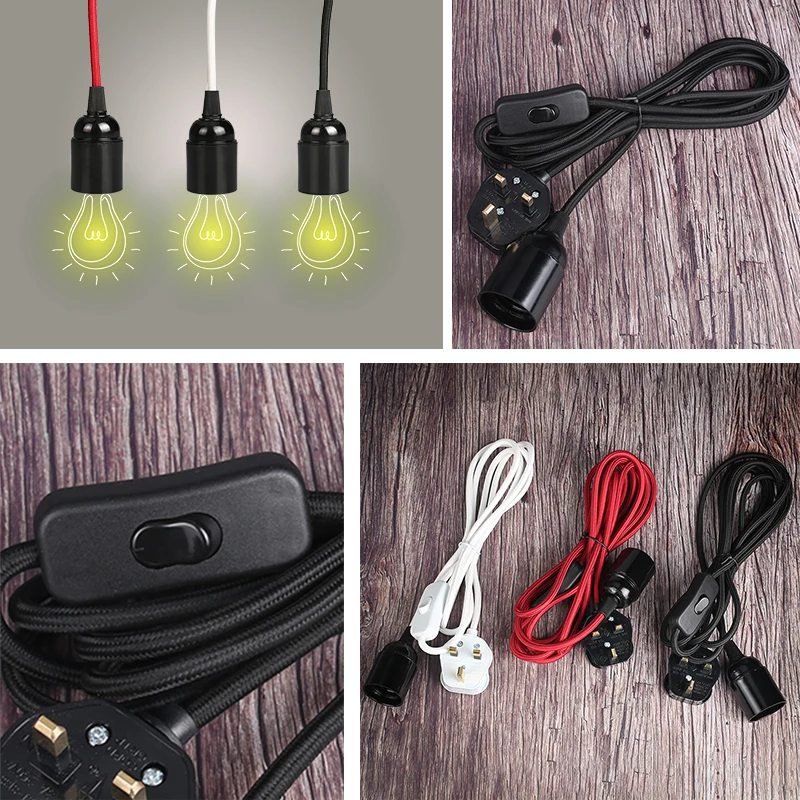 Fabric Flex Cable kit Plug In Pendant Lamp Light Set E27 2/3/4M Fitting Vintage Bulb UK /British Specification Plug
Fabric Flex Cable kit Plug In Pendant Lamp Light Set E27 2/3/4M Fitting Vintage Bulb UK /British Specification Plug