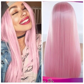 Cheap Silky Straight Synthetic Lace Front Wig Heat Resistant Fiber Long Hair Pastel Baby Pink Wig Middle Part For Women
Cheap Silky Straight Synthetic Lace Front Wig Heat Resistant Fiber Long Hair Pastel Baby Pink Wig Middle Part For Women