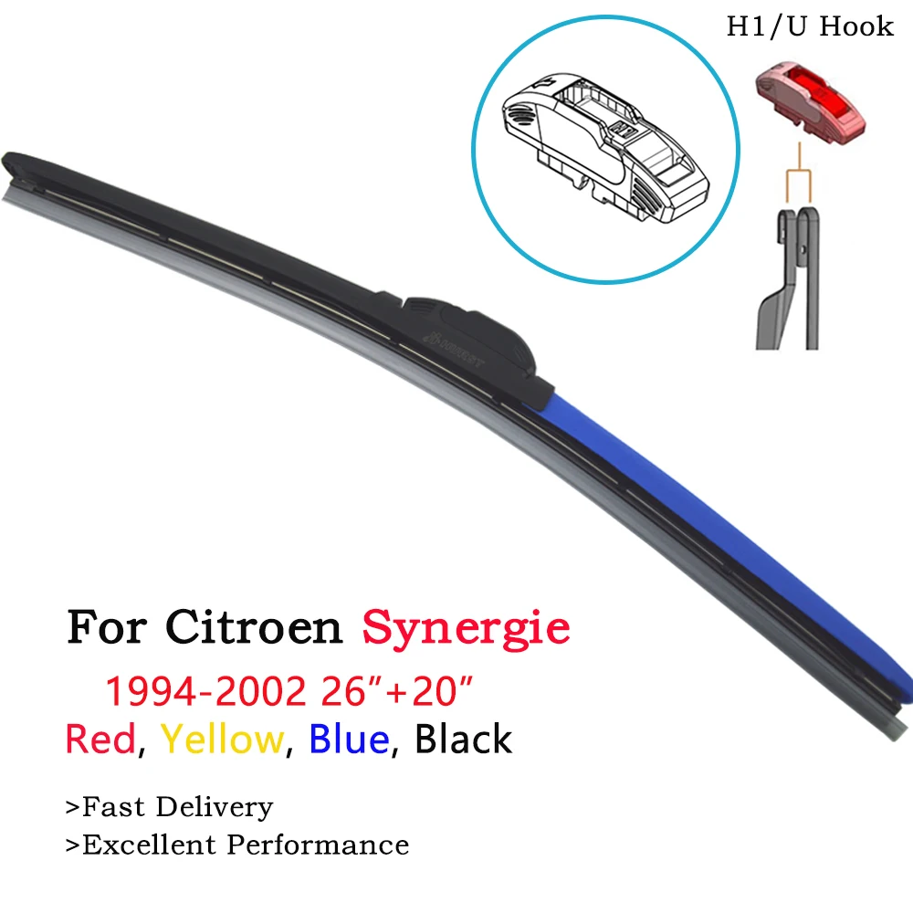 HESITE Colored Hybrid Windshield Wipers For Citroen Synergie 2000 2001 2002 2Pcs Autoparts Front Windscreen Wiper Blades 26"+20"
HESITE Colored Hybrid Windshield Wipers For Citroen Synergie 2000 2001 2002 2Pcs Autoparts Front Windscreen Wiper Blades 26"+20"