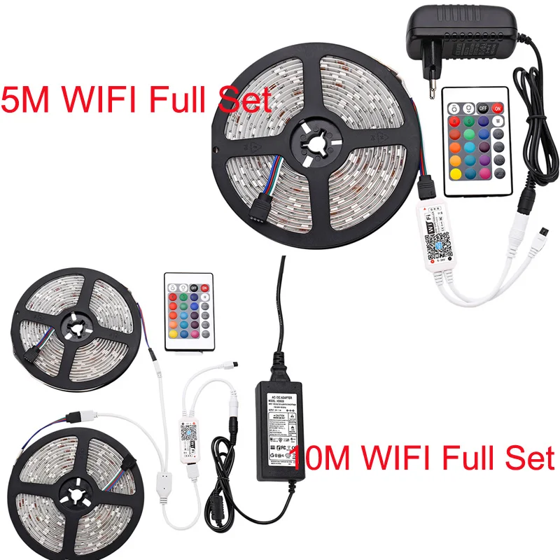 WIfi Smart LED Strip Christmas Light SMD 5050 RGB 30LEDS/M APP Controlled Waterproof Works with Amazon Alexa Google Home
WIfi Smart LED Strip Christmas Light SMD 5050 RGB 30LEDS/M APP Controlled Waterproof Works with Amazon Alexa Google Home