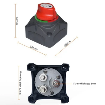 12V/24V Car Marine Battery Switch Battery Disconnect Isolator 3-Position Switch for Truck Yacht RV 1000A Power Protection
12V/24V Car Marine Battery Switch Battery Disconnect Isolator 3-Position Switch for Truck Yacht RV 1000A Power Protection