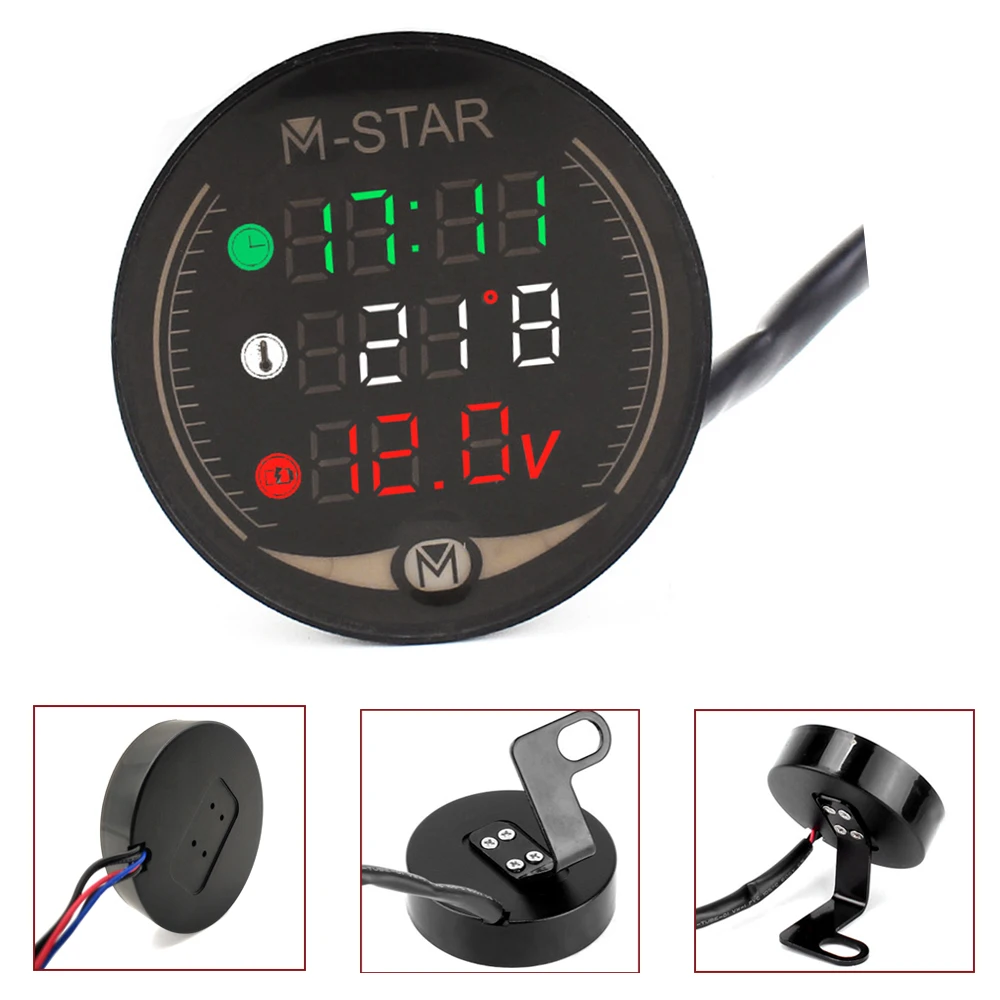 Motorcycle Voltmeter Time Temperature LED 3-in-1 LED Digital Voltage Meter For BMW HP2 Enduro K1200R K1200S k 1200 r K1200 S
Motorcycle Voltmeter Time Temperature LED 3-in-1 LED Digital Voltage Meter For BMW HP2 Enduro K1200R K1200S k 1200 r K1200 S