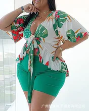 Women's Shorts Suit 2021 Summer New Fashion Two-piece Suits Digital Printing Short Sleeve Casual T-shirt Sets Casual Women Wear
Women's Shorts Suit 2021 Summer New Fashion Two-piece Suits Digital Printing Short Sleeve Casual T-shirt Sets Casual Women Wear