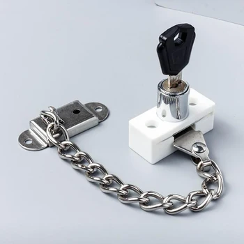 Zinc Alloy Window Chain Lock Guard Door Safety Security Chain Lock with Key for Flat Open Windows Anti Theft Home Hardware
Zinc Alloy Window Chain Lock Guard Door Safety Security Chain Lock with Key for Flat Open Windows Anti Theft Home Hardware