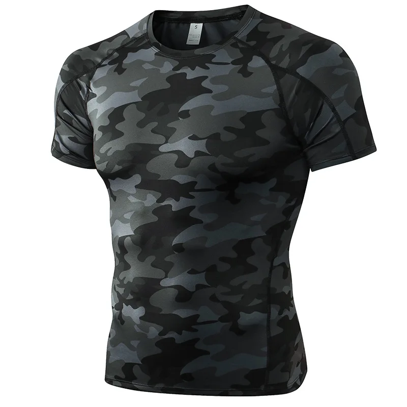 

Men's sports T-shirts fitness shirts Gym short sleeve t shirt running t-shirt sportsman tshirts workout tops rash compression