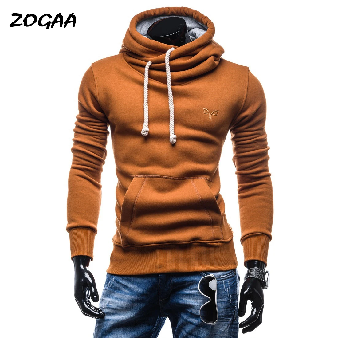 

ZOGAA Spring Autumn Hoodies Men Fashion Brand Pullover Solid Color Turtleneck Sportswear Sweatshirt Men'S Tracksuits New