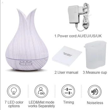 KBAYBO 400ml Air Humidifier Essential Oil Diffuser wood grain Aromatherapy diffusers Aroma Mist Maker 24v LED light
KBAYBO 400ml Air Humidifier Essential Oil Diffuser wood grain Aromatherapy diffusers Aroma Mist Maker 24v LED light