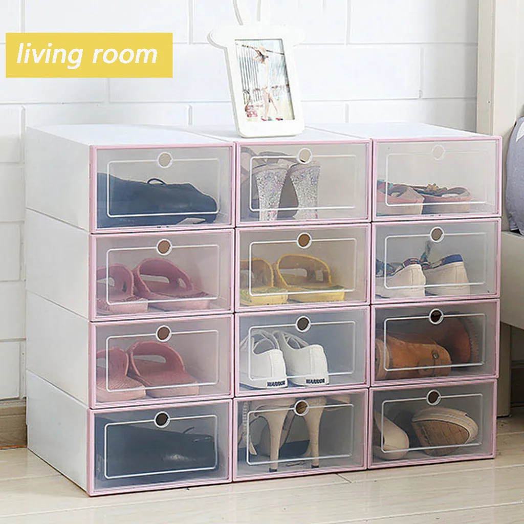 3PCS Foldable Shoe Storage Boxes Shoe Organizer Transparent Plastic Convenient Shoe Rack Box Flip-drawer Box Organizers 2019
3PCS Foldable Shoe Storage Boxes Shoe Organizer Transparent Plastic Convenient Shoe Rack Box Flip-drawer Box Organizers 2019