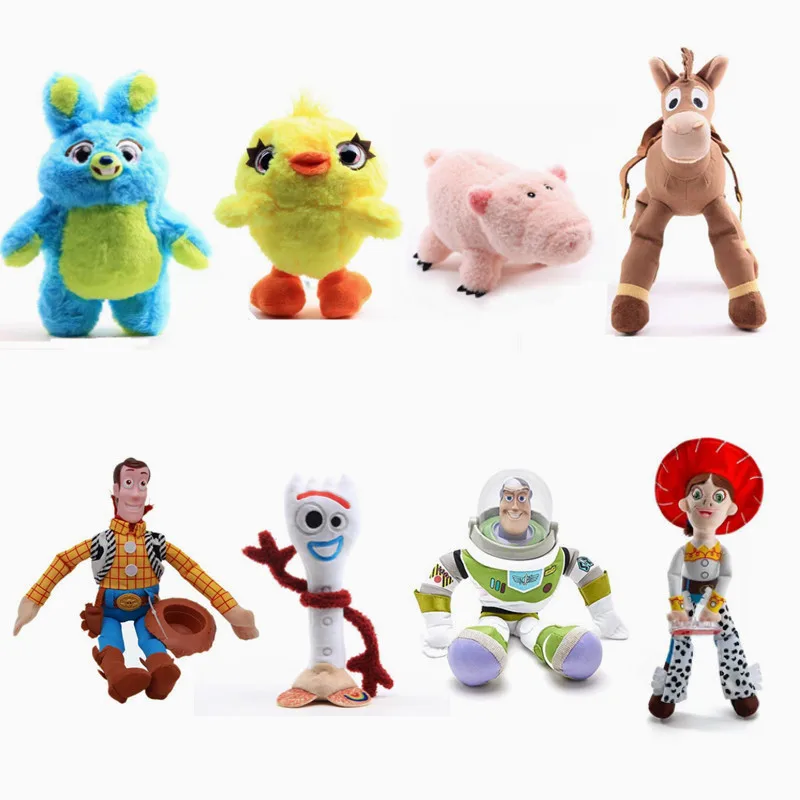 Фильм Pixar Toy Story 4 Forky Woody Buzz Lightyear Jessie Bunny мягкие плюшевые игрушки украшение 20/35/45 см