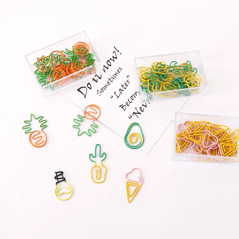 20pcs/box Fruits/Plants Paper Clips Mini Plastic Coated Clips Korean Stationery School Office Supplies Drop Shipping 
20pcs/box Fruits/Plants Paper Clips Mini Plastic Coated Clips Korean Stationery School Office Supplies Drop Shipping