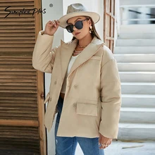 Simplee Plus Thicken winter parka big size women Long sleeve lapel pocket oversize warm down jacket Casual solid belt short coat
Simplee Plus Thicken winter parka big size women Long sleeve lapel pocket oversize warm down jacket Casual solid belt short coat