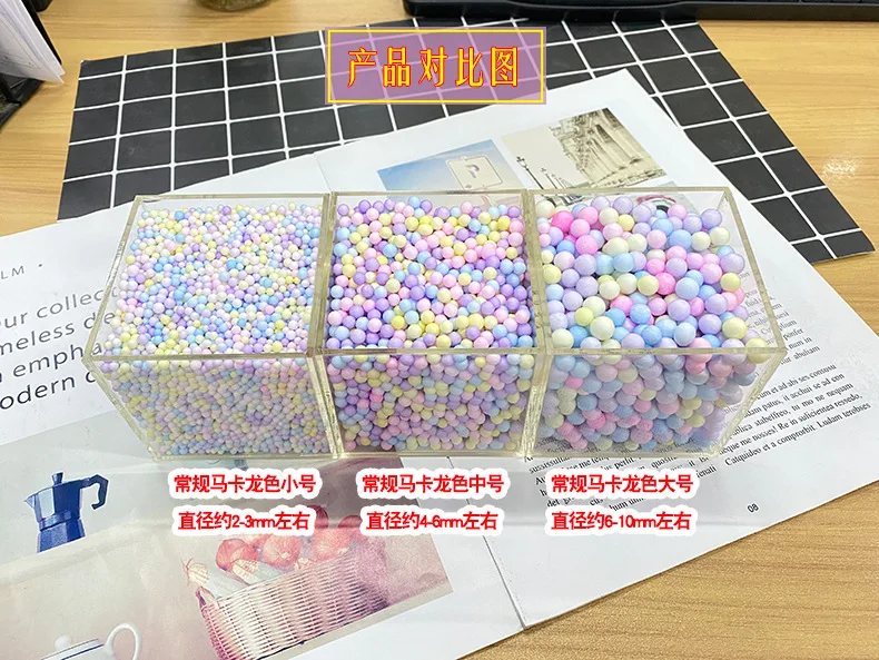 4-6mm Shiwaki 50g Boules de Mousse Multicolore Perles Boules de polystyrène décoratives bo?Te-Cadeau remplisseur Bricolage Arts Artisanat décoration de fête de Mariage