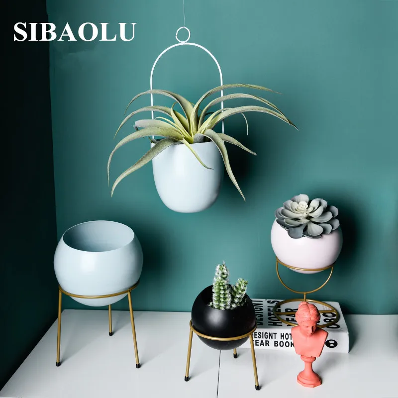 Scandinavian Creative Circular Ceramic Vase Hanging Iron Flower Pot Desktop Flower Pot Home Wedding Living Room Decoration Vase
Scandinavian Creative Circular Ceramic Vase Hanging Iron Flower Pot Desktop Flower Pot Home Wedding Living Room Decoration Vase