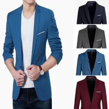 2020 New Korean Men Blazer Slim Fit One Button Formal Work Office Suit Outwear Gentleman Business Male Blazer Plus Size 4 Colors
2020 New Korean Men Blazer Slim Fit One Button Formal Work Office Suit Outwear Gentleman Business Male Blazer Plus Size 4 Colors