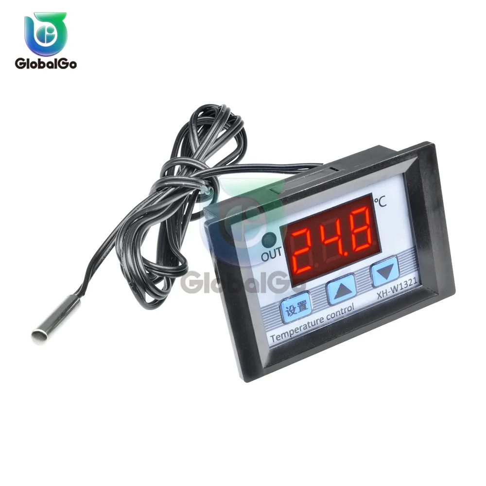 W1321 12V LED Digital Thermostat Fridge Temperature Meter Controller Regulator Thermometer 1M Waterproof Sensor Relay XH-W1321
W1321 12V LED Digital Thermostat Fridge Temperature Meter Controller Regulator Thermometer 1M Waterproof Sensor Relay XH-W1321
