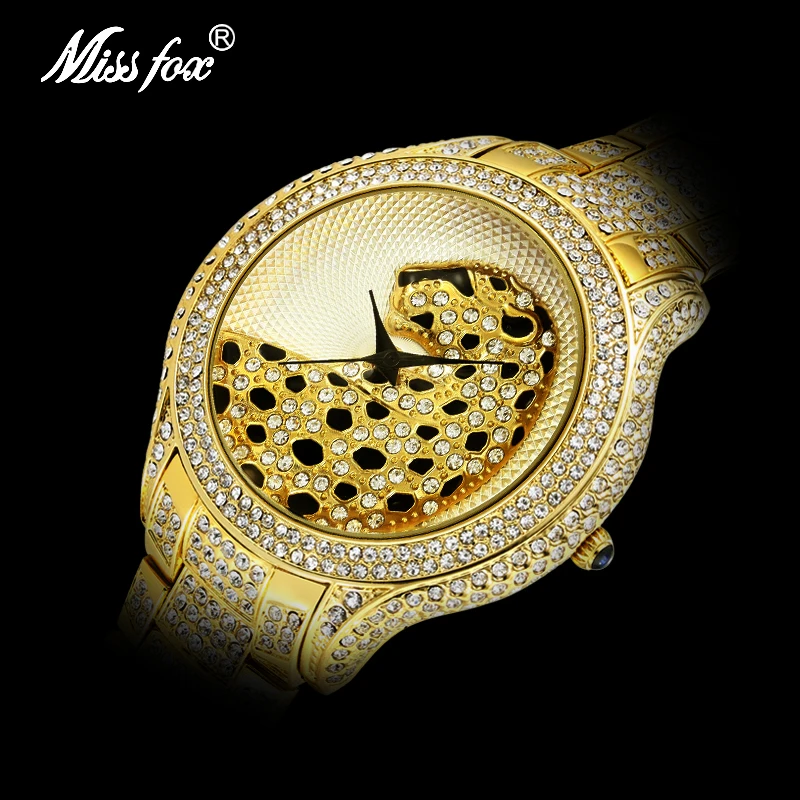 MISSFOX Gold Color Leopard Watch Top Luxury Creative Watches Man Waterproof 30M Stainless Steel Wristwatch Band With Watch Box
MISSFOX Gold Color Leopard Watch Top Luxury Creative Watches Man Waterproof 30M Stainless Steel Wristwatch Band With Watch Box