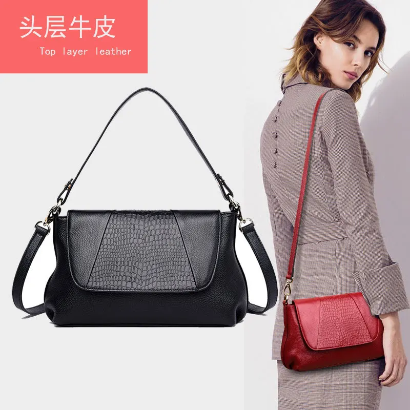 2019 New Style Crocodile Pattern WOMEN'S Leather Bags Crossbody/shoulder Bag Handbag Full-grain Leather Europe And America Fashi
2019 New Style Crocodile Pattern WOMEN'S Leather Bags Crossbody/shoulder Bag Handbag Full-grain Leather Europe And America Fashi