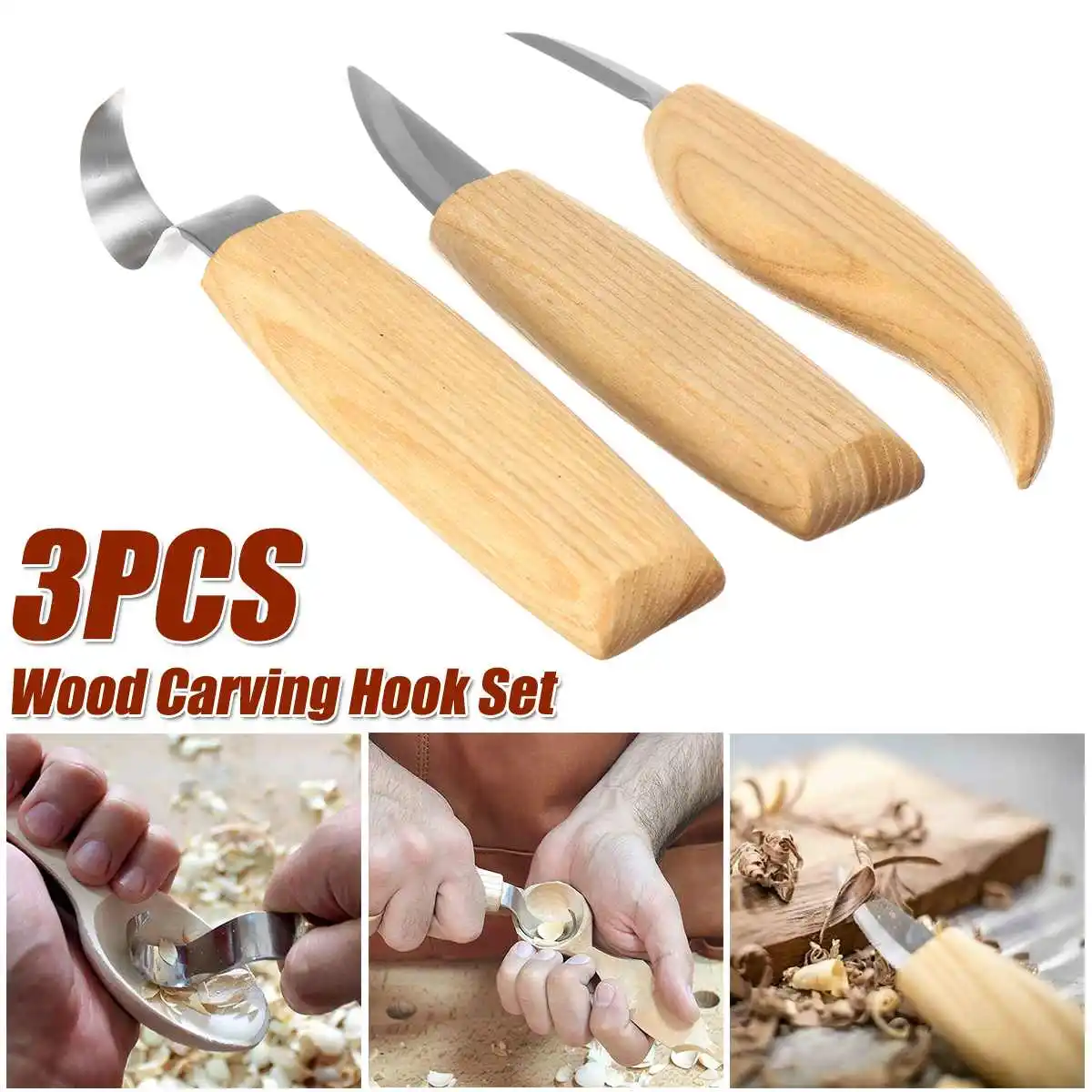 3 Pcs Wood Carving Knife Chisel Woodworking Cutter Woodcarving CutterHand Tool Set High Strength Hooked Whittling Cutter
3 Pcs Wood Carving Knife Chisel Woodworking Cutter Woodcarving CutterHand Tool Set High Strength Hooked Whittling Cutter