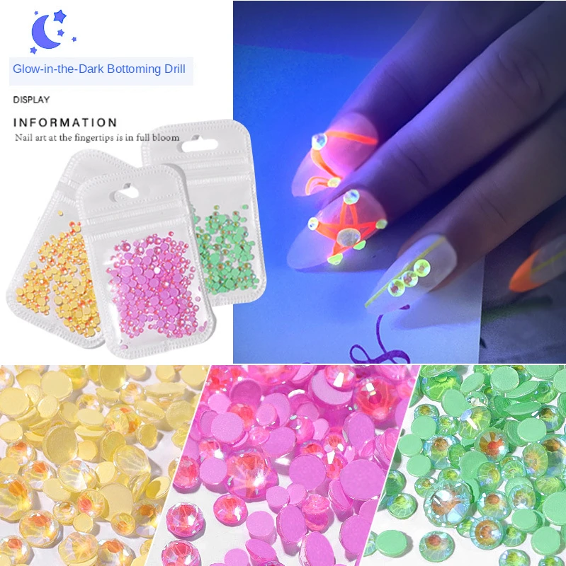 1 Bag Luminous Fluorescent Diamonds Nail Stickers Multi Section Glowing Designs Nail Decoration DIY Manicure Art Tools
1 Bag Luminous Fluorescent Diamonds Nail Stickers Multi Section Glowing Designs Nail Decoration DIY Manicure Art Tools