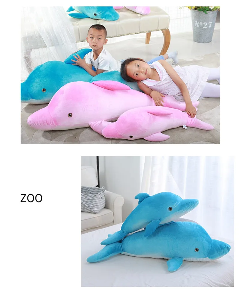 Dorimytrader Giant 115cm Animal Dolphin Plush Pillow Soft Stuffed Simulaion Dolphins Doll Cartoon Toy Kids Christmas Gift 41inch DY61657 (16)