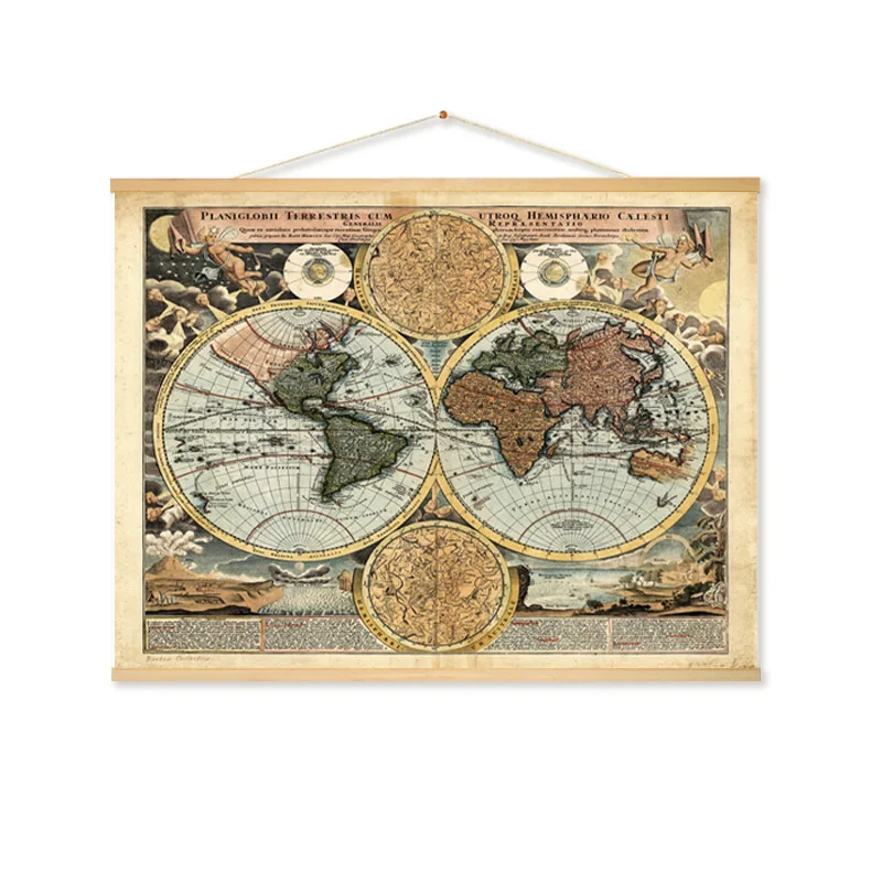 Retro World Chart Northern European-Style Literature And Art Modern Decorative Picture Living Room Library Bar Wall Hanging Pain
Retro World Chart Northern European-Style Literature And Art Modern Decorative Picture Living Room Library Bar Wall Hanging Pain