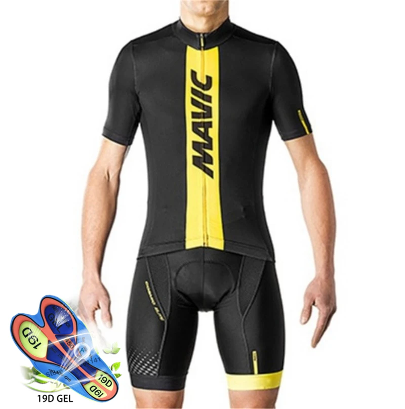 

Cycling Jersey 2019 Pro Team Mavic Ropa Ciclismo Hombre Summer Short Sleeve Jerseys Cycling Clothing Triathlon Bib Shorts Suit