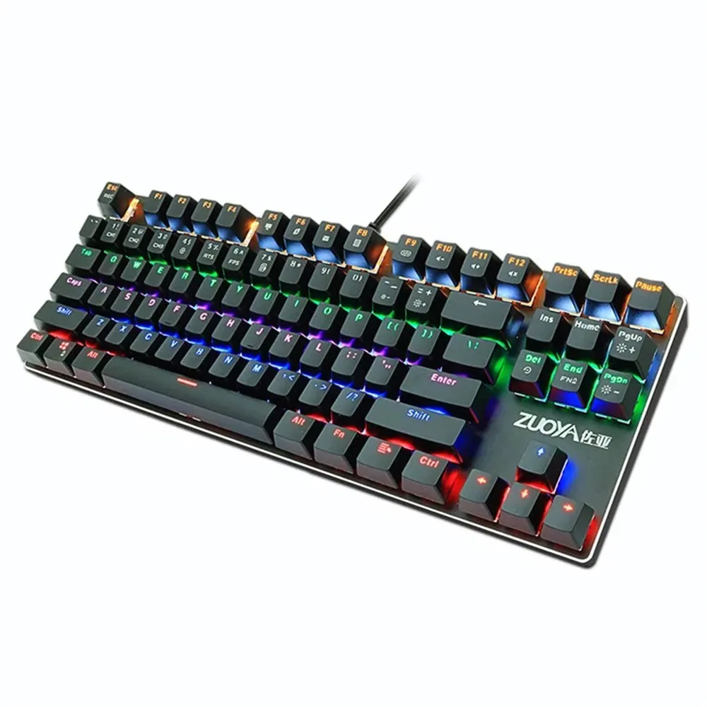 Фото Проводная клавиатура для игр на ПК и ноутбуке игровая механическая с 87 клавишами