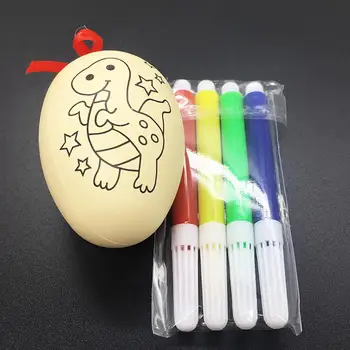 Kuulee Easter Egg with Cartoon Pattern + 4 Watercolor Pen Set Art Painting Toy Random Color 
Kuulee Easter Egg with Cartoon Pattern + 4 Watercolor Pen Set Art Painting Toy Random Color