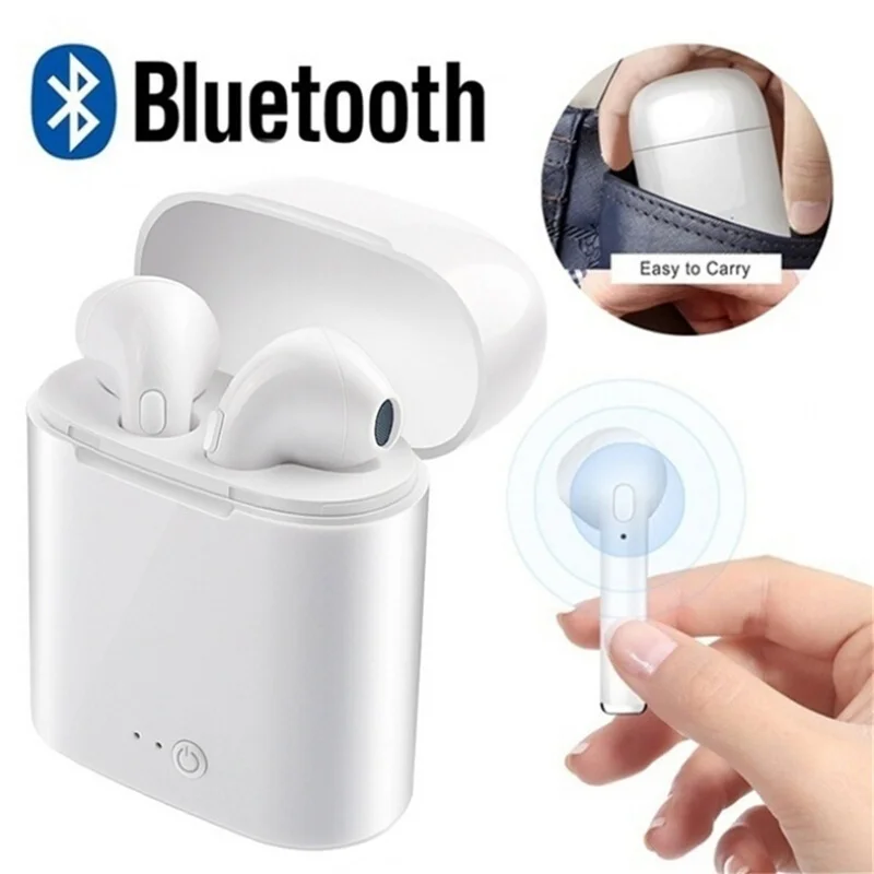 AirPods i7s TWS Bluetooth наушники беспроводные 9D стерео спортивные гарнитуры для Apple iPhone