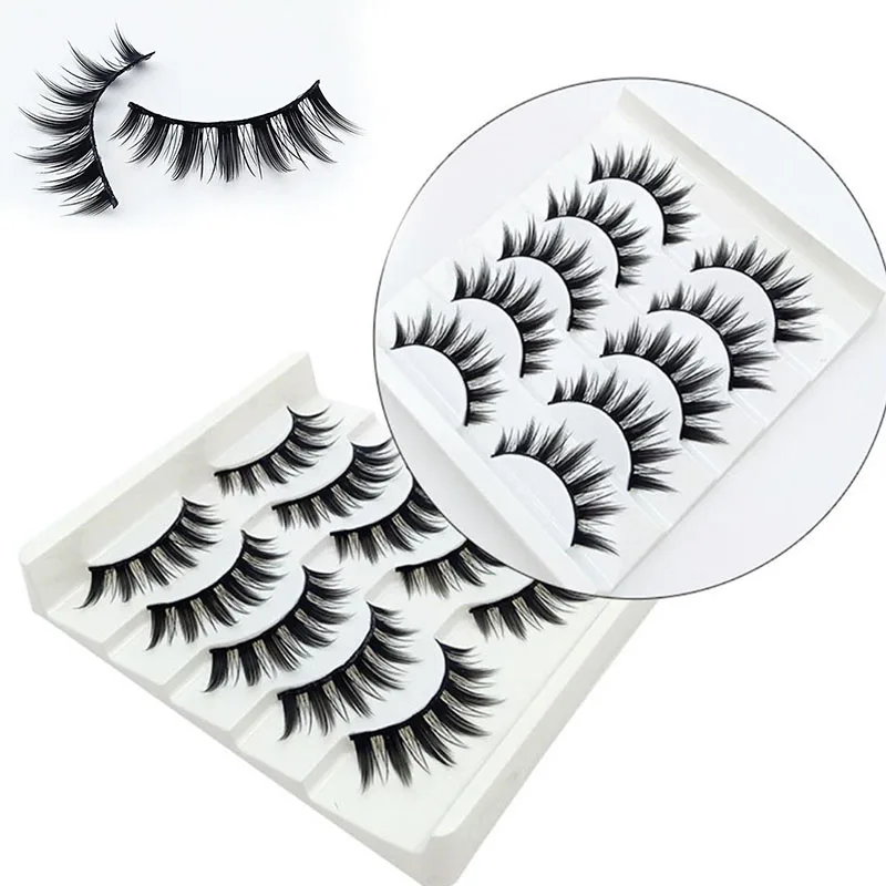 Qsezeny 5 Pairs Japanese Serious Makeup False Eyelashes Tapered Cross Messy Soft Thick Lashes Extension Daily Dating Cosplay Beauty Tool 14 Qsezeny 5 Pairs Japanese Serious Makeup False Eyelashes Tapered Cross Messy Soft Thick Lashes Extension Daily Dating Cosplay Beauty Tool -Zentai shop online Hc2e05e467b0f49e6ab336bc7dbfacb60G.jpg