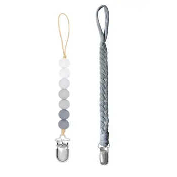 Pacifier Clips Braided Pacifier Chain & Silicone Beaded Pacifier Holder Teether U50F
Pacifier Clips Braided Pacifier Chain & Silicone Beaded Pacifier Holder Teether U50F