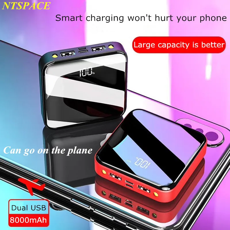 Mini LED Light Full Screen LCD Monitor 8000mAh External Battery Charger For iPhone / Samsung dual USB Portable Power Bank Case
Mini LED Light Full Screen LCD Monitor 8000mAh External Battery Charger For iPhone / Samsung dual USB Portable Power Bank Case