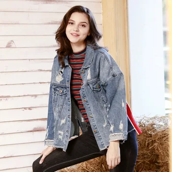 Woman Ribbon Single Breasted Loose Print Female Jacket Causal Fashion Denim Coats
Woman Ribbon Single Breasted Loose Print Female Jacket Causal Fashion Denim Coats