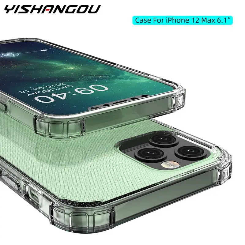 Shockproof Silicone Case on For iPhone 11 12 Pro X XS Max XR 7 8 6 6S Plus SE 2020 Case Soft Clear Protection Cases Bumper Cover
Shockproof Silicone Case on For iPhone 11 12 Pro X XS Max XR 7 8 6 6S Plus SE 2020 Case Soft Clear Protection Cases Bumper Cover
