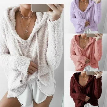 Keep Warm Hooded Mohair Sweatshirts Women Fashion Solid Full Sleeve Long Winter Hoodies Plus Size Loose Casual Streetwear Hoody
Keep Warm Hooded Mohair Sweatshirts Women Fashion Solid Full Sleeve Long Winter Hoodies Plus Size Loose Casual Streetwear Hoody