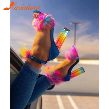 Karinluna 2020 New Design Plus Size 46 High Heels Party INS Sandals Women Shoes Buckle Strap Colorful Summer Sandals Female
Karinluna 2020 New Design Plus Size 46 High Heels Party INS Sandals Women Shoes Buckle Strap Colorful Summer Sandals Female