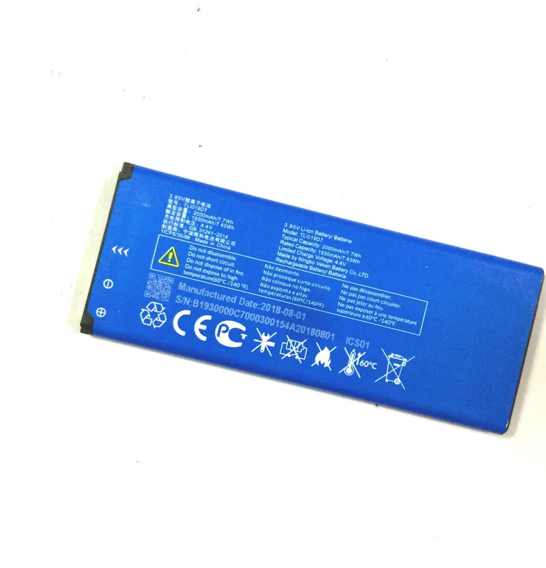 New 2000mAh Battery TLI019D7 for Alcatel 1 5033 5033D 5033X 5033Y 5033A 5033T 5033J for Telstra Essential Plus 2018 Cell Phone
New 2000mAh Battery TLI019D7 for Alcatel 1 5033 5033D 5033X 5033Y 5033A 5033T 5033J for Telstra Essential Plus 2018 Cell Phone