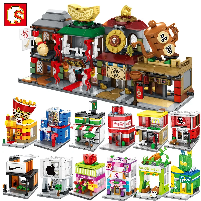 Compatible LEGO Mini Street View Building Blocks Small Particles Boy Assembled Children'S Educational Toy 6-8-Year-Old Baby Semp
Compatible LEGO Mini Street View Building Blocks Small Particles Boy Assembled Children'S Educational Toy 6-8-Year-Old Baby Semp