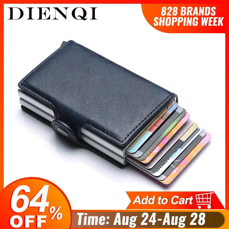 Rfid Blocking Protection Men id Credit Card Holder Wallet Leather Metal Aluminum Business Bank Card Case CreditCard Cardholder
Rfid Blocking Protection Men id Credit Card Holder Wallet Leather Metal Aluminum Business Bank Card Case CreditCard Cardholder