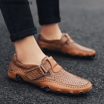 Casual Leather Shoes Black Brown Men Shoes Genuine Leather Hollow Out Hand Sewing Moccasins Driver Mocassin Homme Size 46 47 48
Casual Leather Shoes Black Brown Men Shoes Genuine Leather Hollow Out Hand Sewing Moccasins Driver Mocassin Homme Size 46 47 48