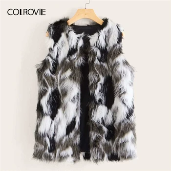 COLROVIE Colorblock Faux Fur Top Women Multicolor 2019 Fashion Winter Casual Sleeveless Ladies Glamorous Outerwear 
COLROVIE Colorblock Faux Fur Top Women Multicolor 2019 Fashion Winter Casual Sleeveless Ladies Glamorous Outerwear