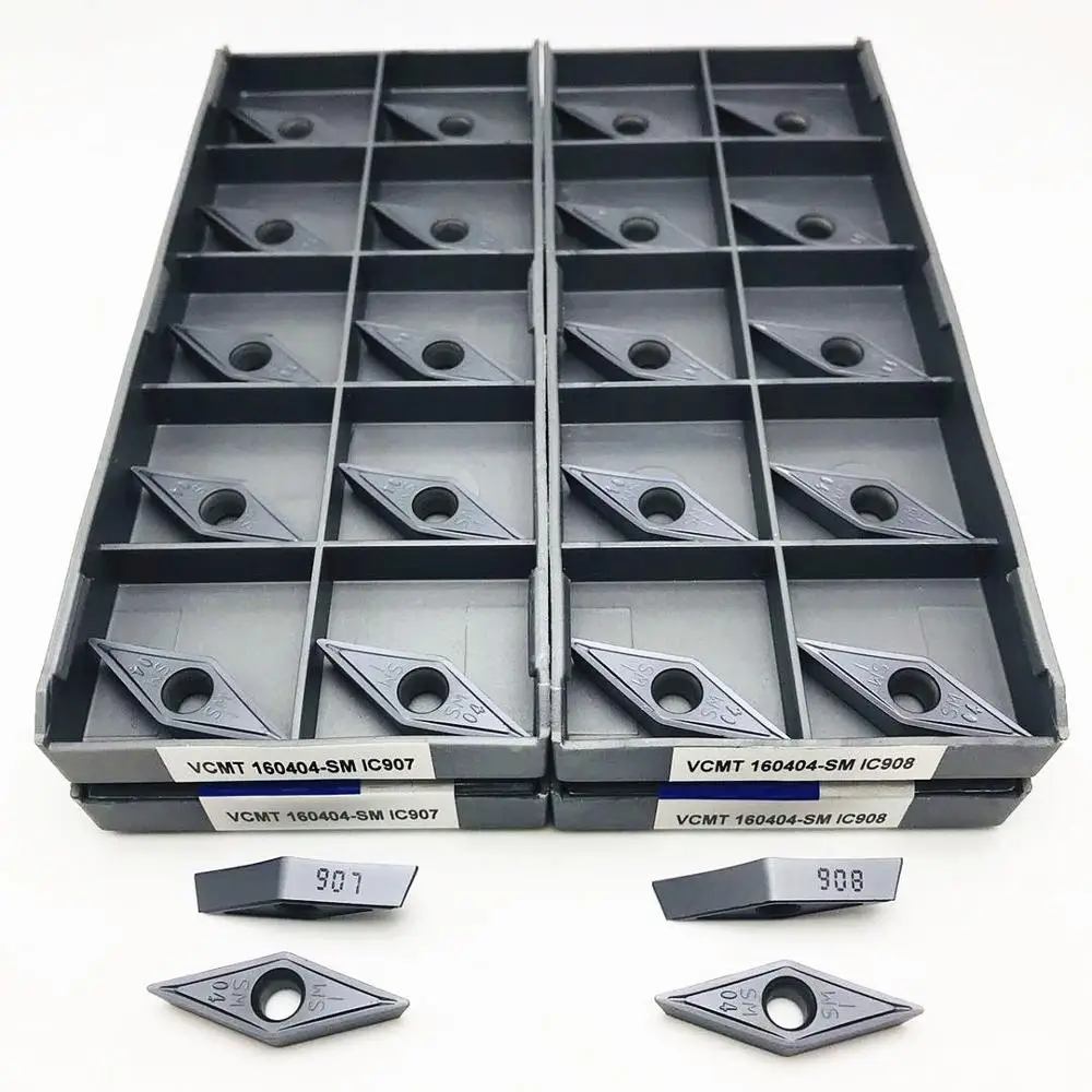 VCMT160404 SM IC907 IC908 Carbide Turning Insert Internal Rotary Insert CNC Lathe Parts Tool Cutting Tool VCMT Turning Tool
VCMT160404 SM IC907 IC908 Carbide Turning Insert Internal Rotary Insert CNC Lathe Parts Tool Cutting Tool VCMT Turning Tool