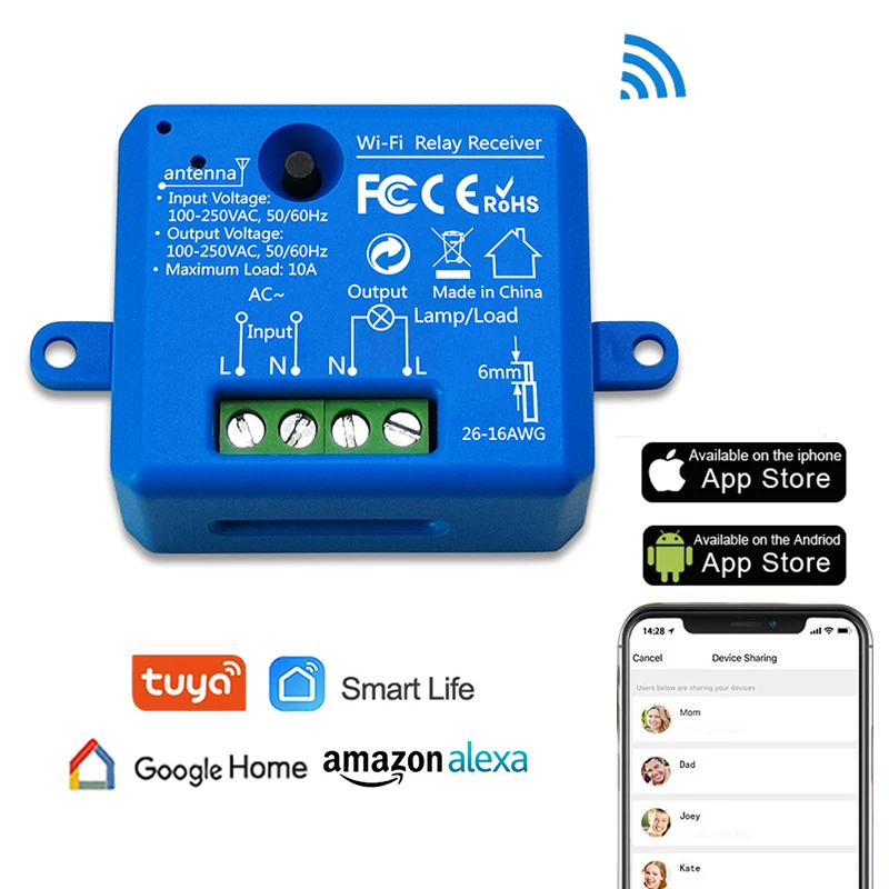 Tuya Smart Life WiFi Switch Zocalo Relay Switch Module Remote Control Google Home Alexa Echo Smart Home Automation Light Socket 
Tuya Smart Life WiFi Switch Zocalo Relay Switch Module Remote Control Google Home Alexa Echo Smart Home Automation Light Socket